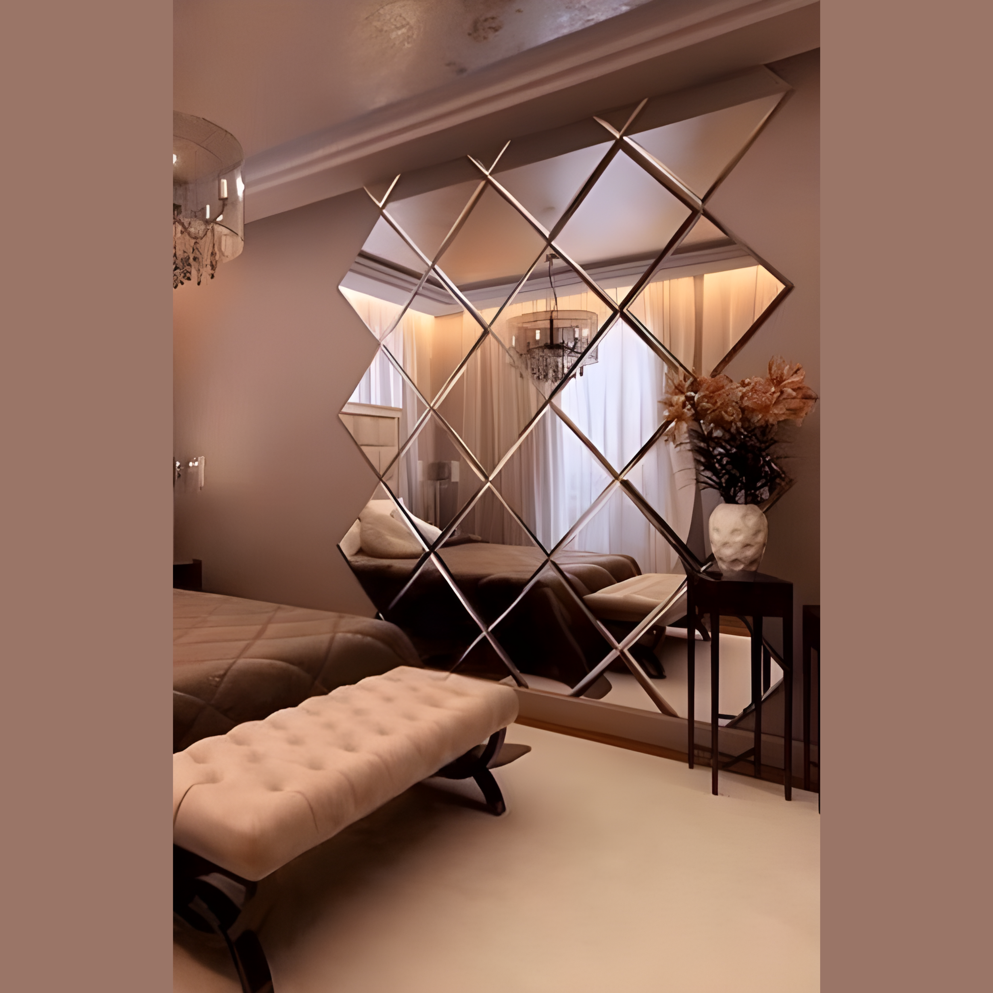 3D Mirror Wall Sticker - AlUmaima Interiors