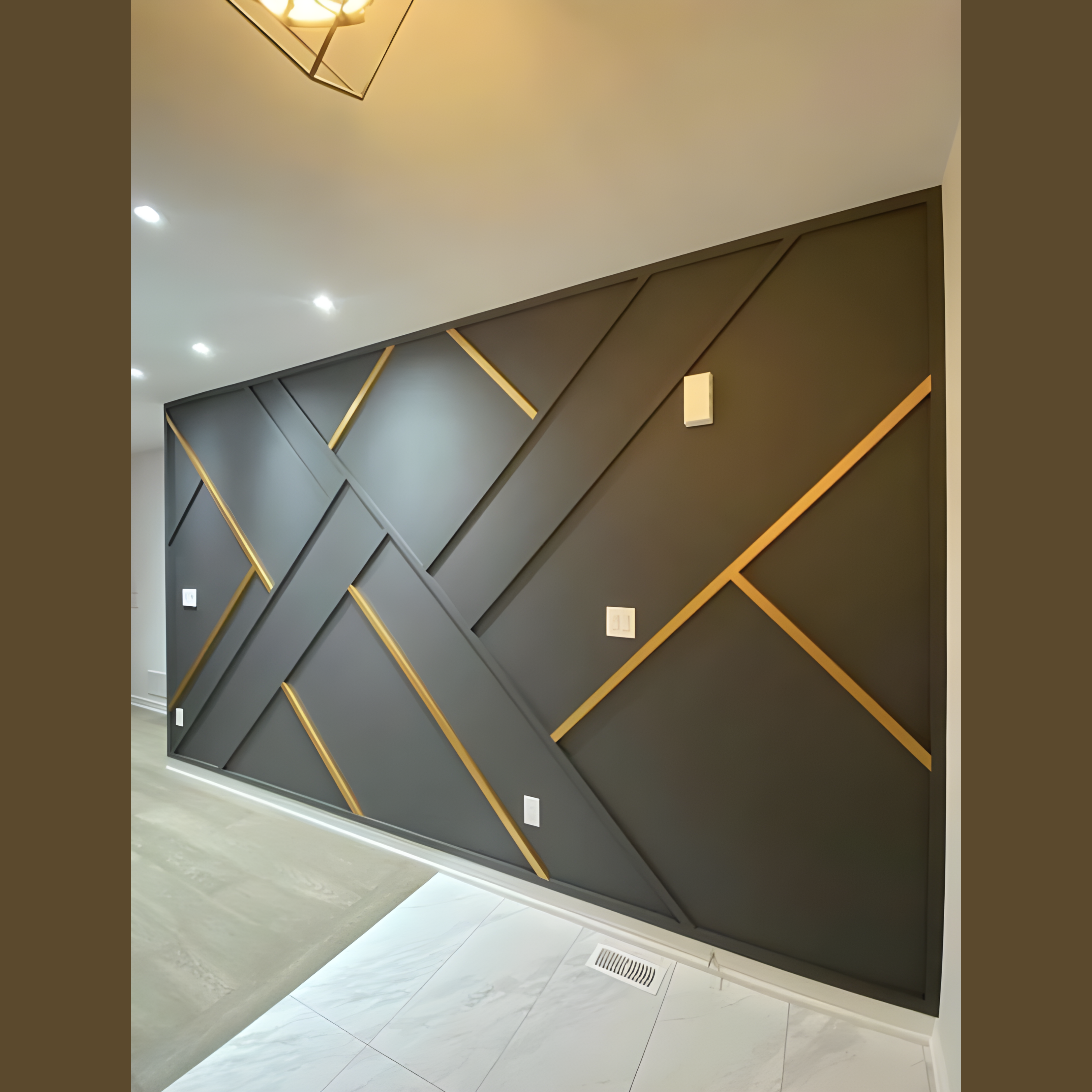 Black Gold Liner Wall - AlUmaima Interiors