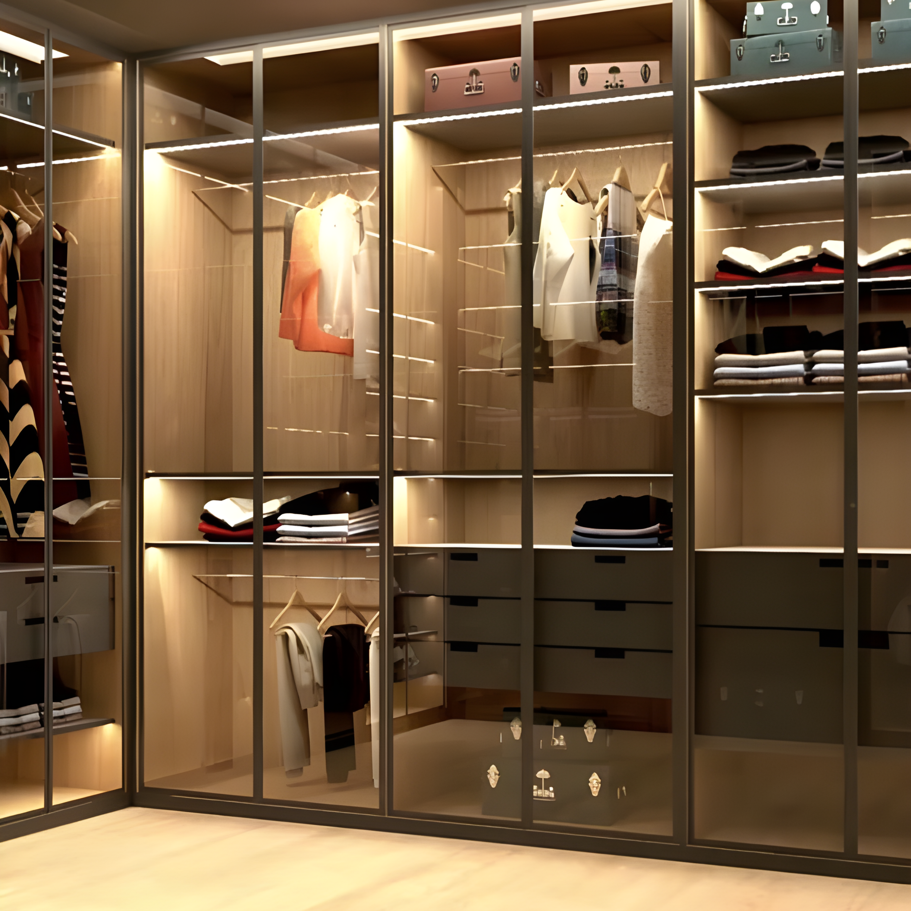 Clth Standing Mirror Wardrobe - AlUmaima Interiors