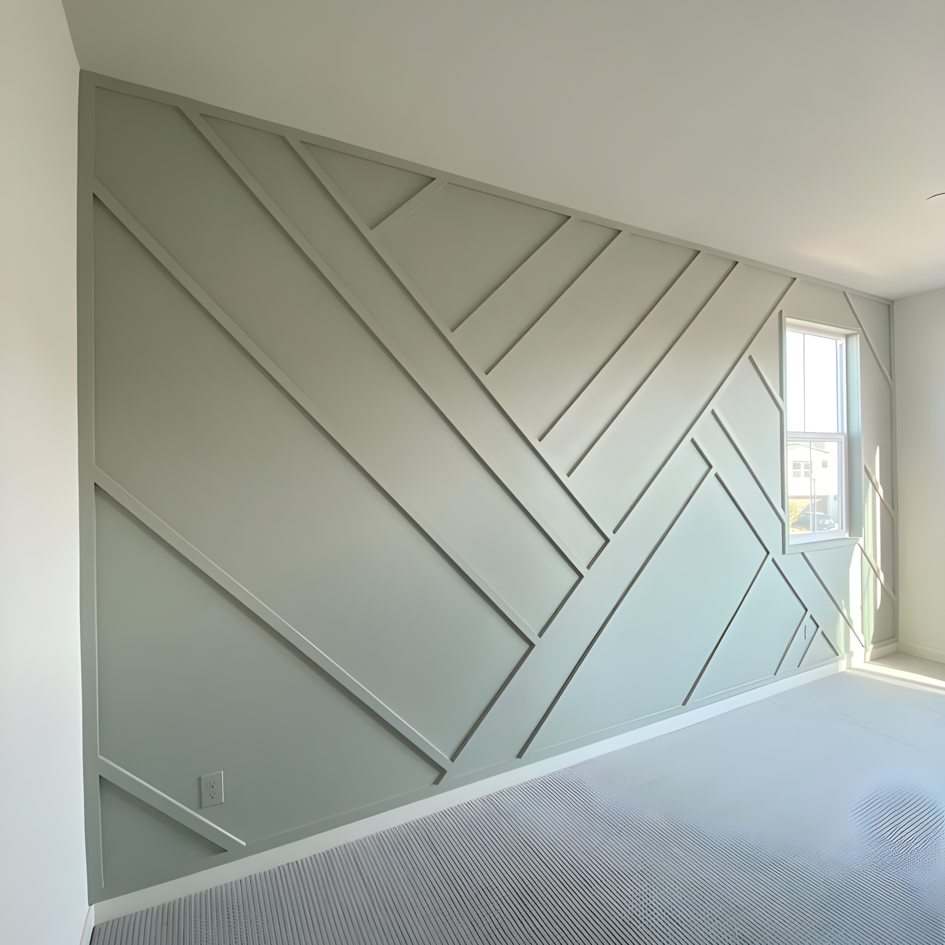 Custom Accent Feature Wall - AlUmaima Interiors