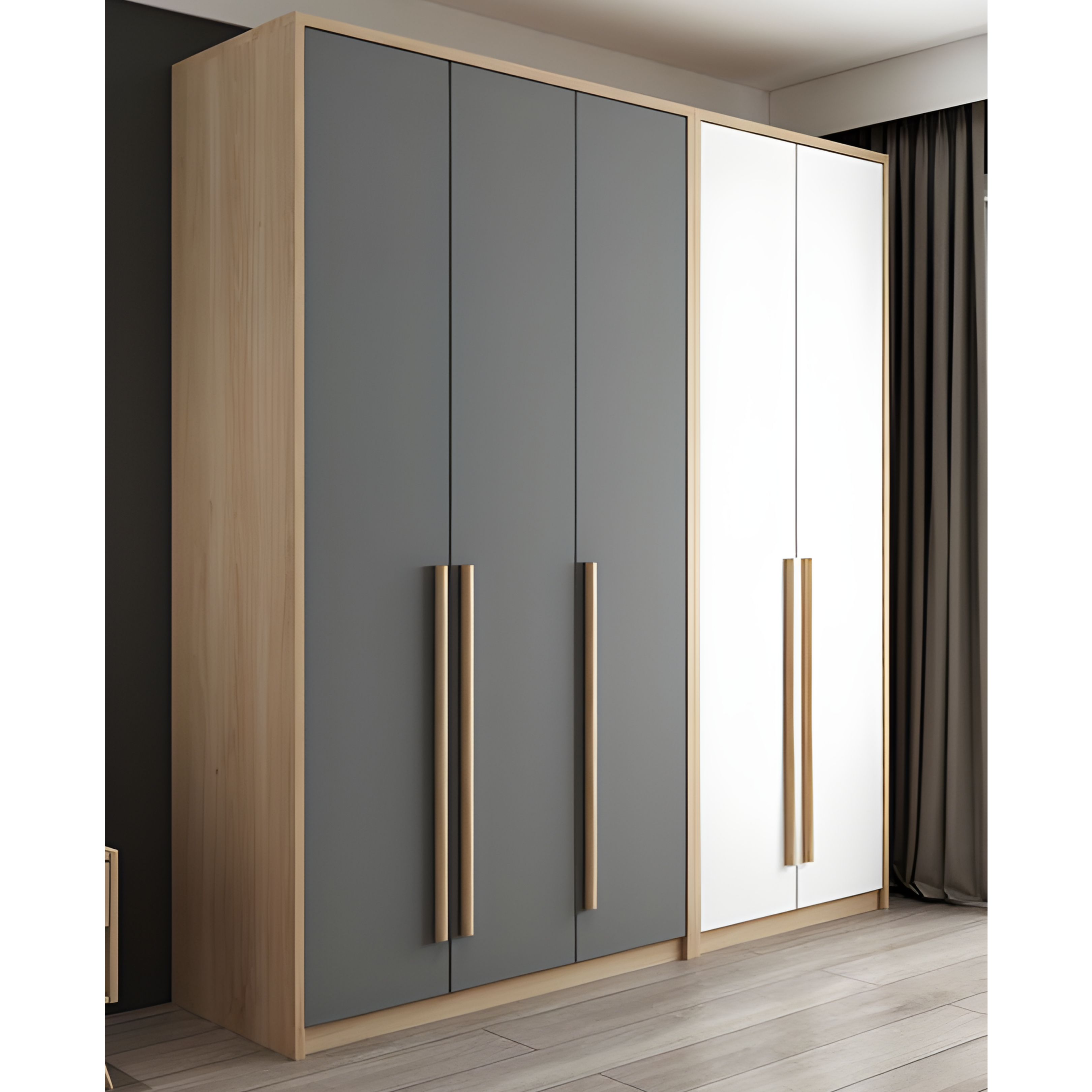 White Black Latest Wardrobe - AlUmaima Interiors