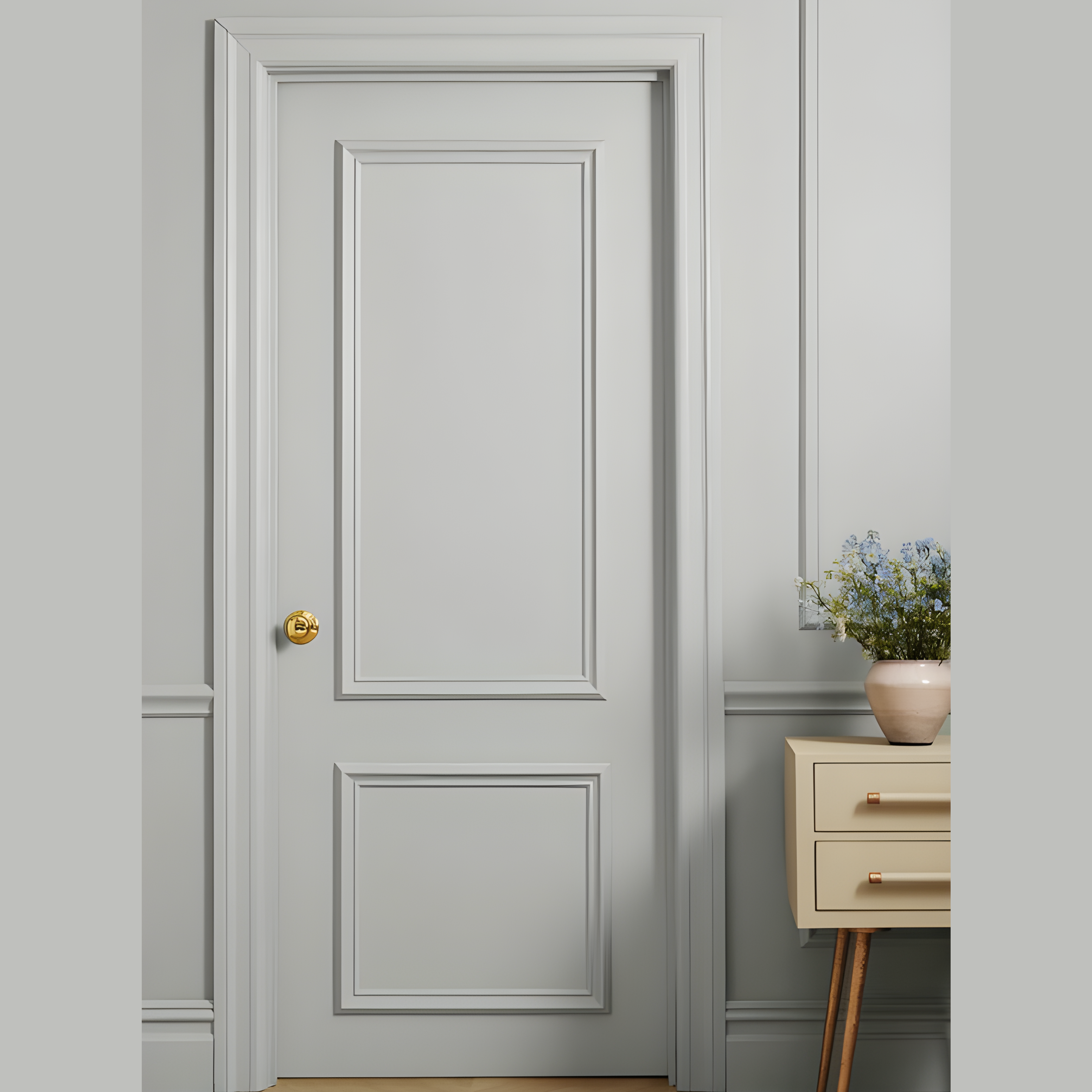 White Masonite Interior Door - AlUmaima Interiors