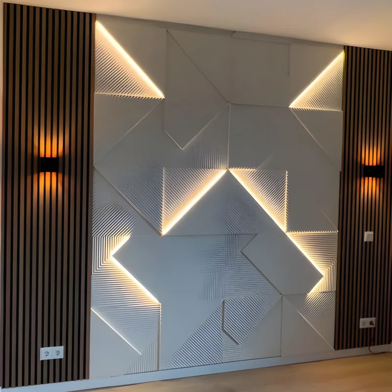 3D Custom Wooden Wall in uae dubai - AlUmaima Interiors