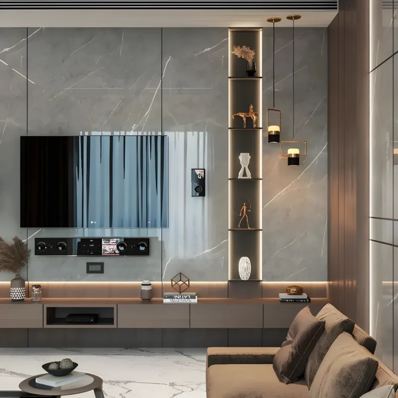 3D Shaded Media Wall in dubai - AlUmaima Interiors