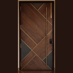 Wooden Craft Door - AlUmaima Interiors