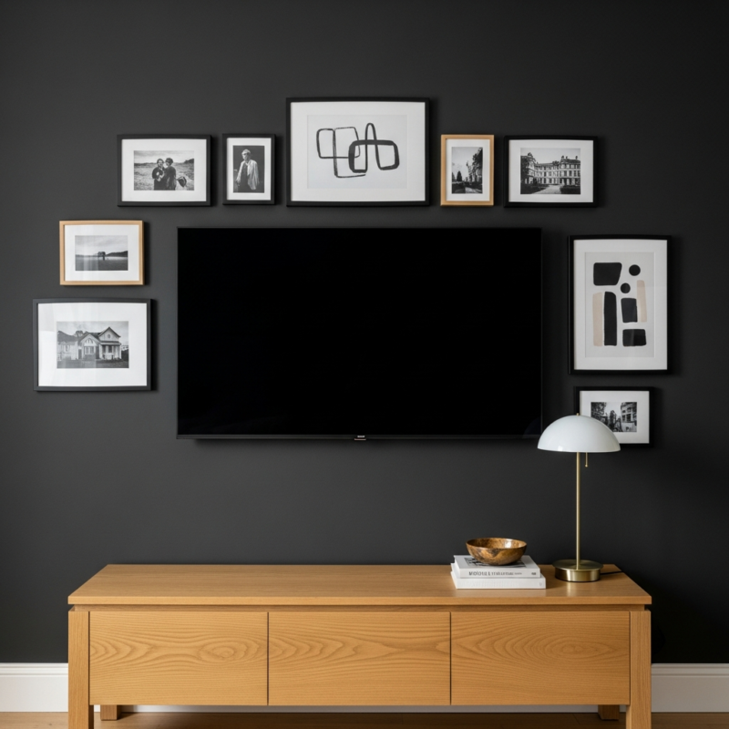 sleek modern tv wall design 2026 by alumaima interiors dubai abu dhabi