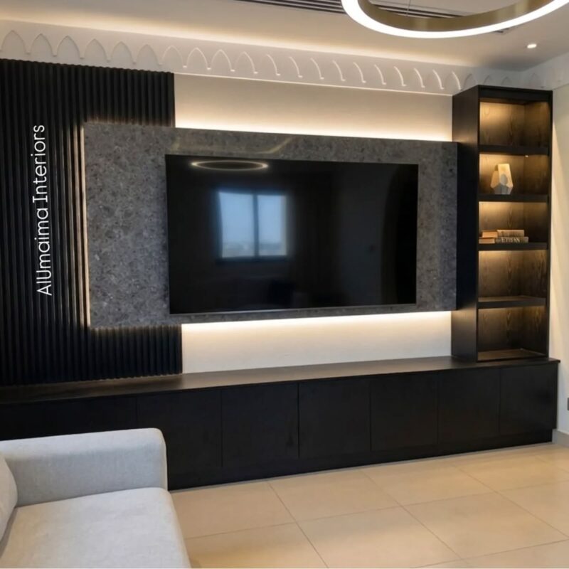 media wall design by alumaima interiors 2026 dubai