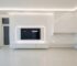 white minimal media wall design dubai abu dhabi